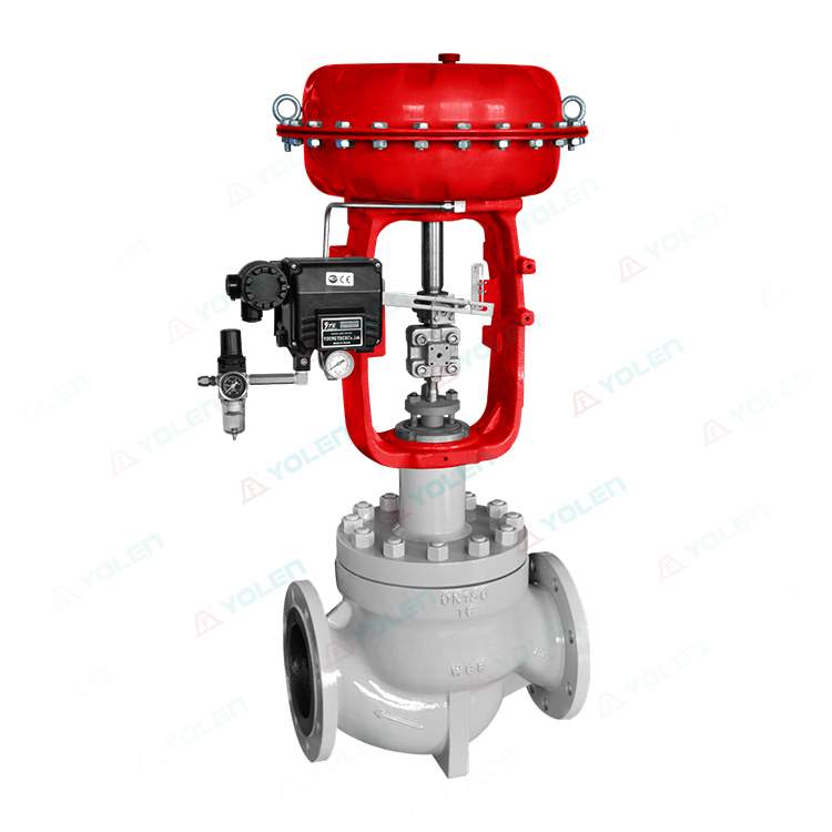 Пневматический одноместный регулирующий клапан